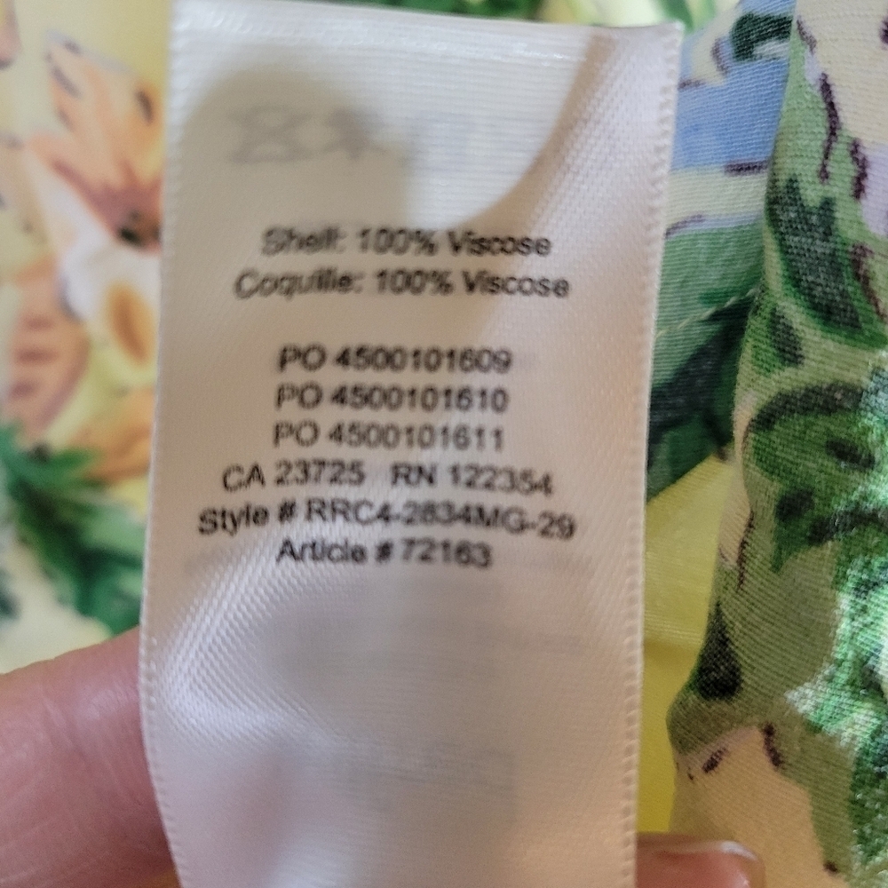 ❤️ 3 for $35 Aritzia Wilfred Aurelia Floral Wrap Top Blouse Yellow  Size large - Picture 6 of 7